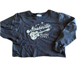 Altrd State Crop Nashville Graphic Print Top Shirt Cotton WOMENS Small